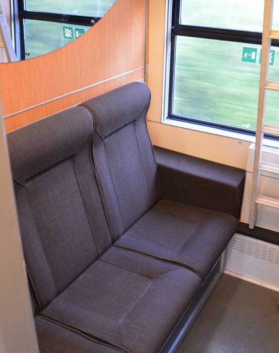 Slaapcoupé Thello, omgebouwd naar zitplaatsen ©Noord West Express
